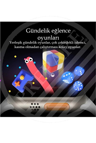 PREPARE Ultra 2 Akıllı Saat Çelik Kordon Hediyeli Gri Kasa 49mm Nfc Bildirim Sesli Arama Özellikli LG68