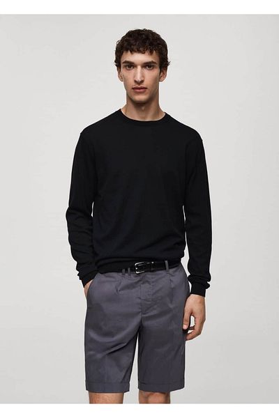 MANGO Man Pulover tricot subțire 100% bumbac