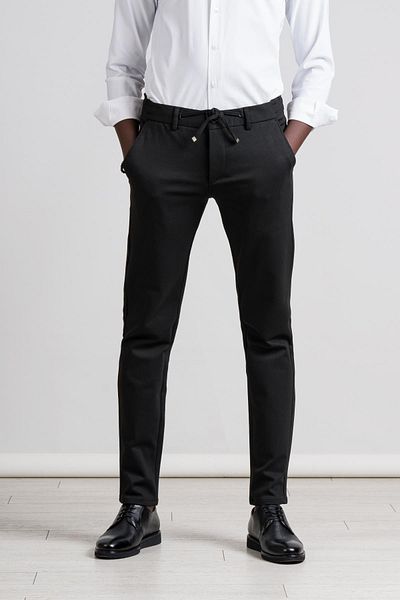PERPANT Slimfit Winter Fabric Lycra Jogger Pants with Elastic Waist and Thread