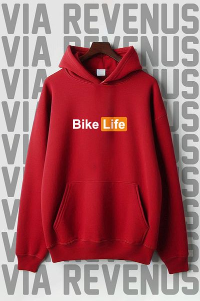 Vordevia Суитшърт с качулка и 3 нишки с щампа „кенгуру джоб“ Bike Life