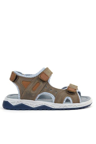 Rakerplus Pantofi pentru copii din piele naturală cu velcro culoare nisip