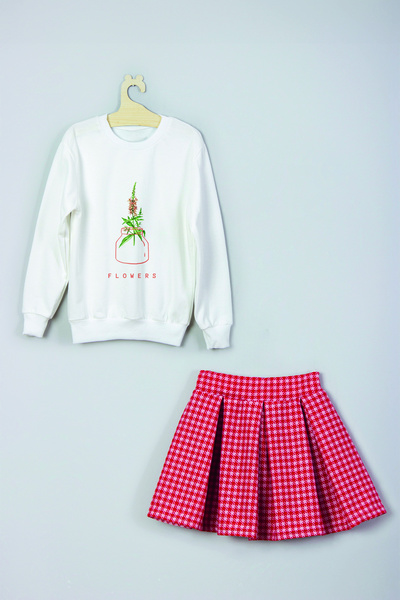 MYADA Karirano Sa deznom Stilski dres i Karirano set suknje - 22992