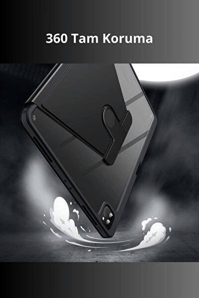 Fuchsia iPad Pro 11 inç 2024 M4 Çipli 360 Derece Dönebilen Standlı Pino iPad Tablet Kılıfı