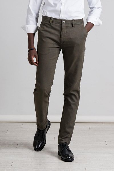 PERPANT Canvas Winter Fabric Cotton Lycra Slimfit Trousers