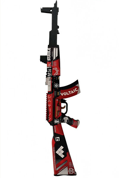 Genel Markalar Ahşap CS-GO Bloodsport Skin kaplamalı AK-47 Lastik Atar Oyuncak Tüfek