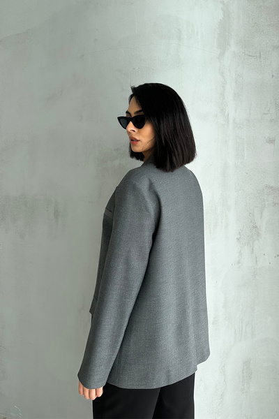 Ortaya Çık Μπουφάν Anthracite Oversize με επένδυση Blazer