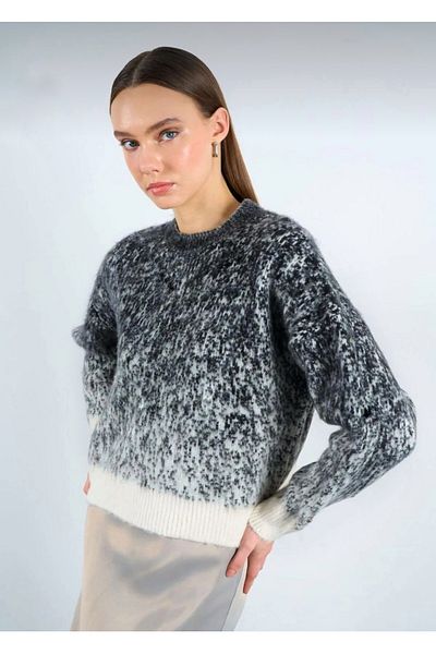 NATUFIAN STORE Pulover de damă cu model contrastant din tricotaj moale