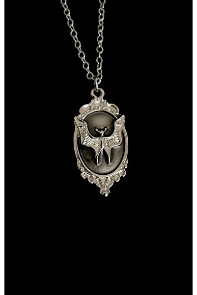 DarkellaStore Gotik Punk Victorian Siyah Yarasa Kolye