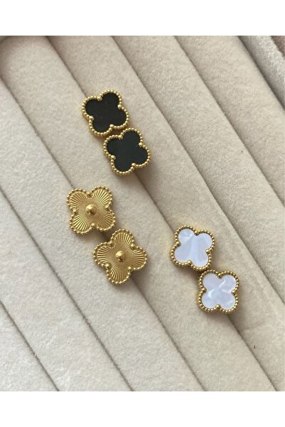 ANGELSS JEWELLERY Triple Clover Model Earring Set Van Cleeff (Clover Model Go...