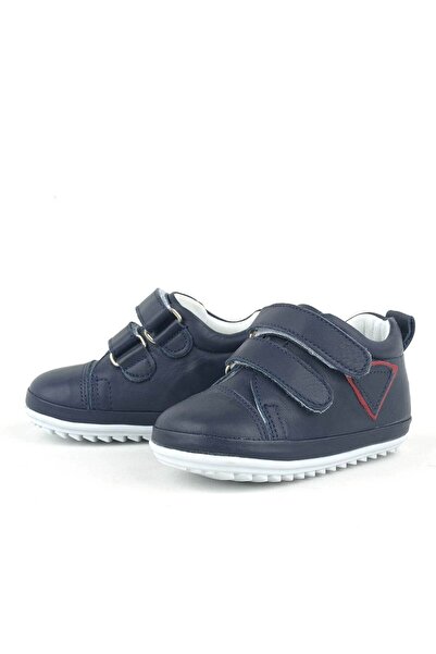 Rakerplus Scrat Genuine Leather Navy Blue First Step Baby Shoes