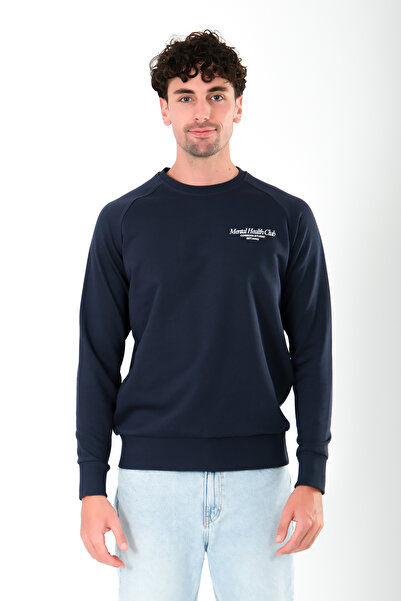 Coredra Світшот Mental Health Club Regular Fit Erkek - Lacivert