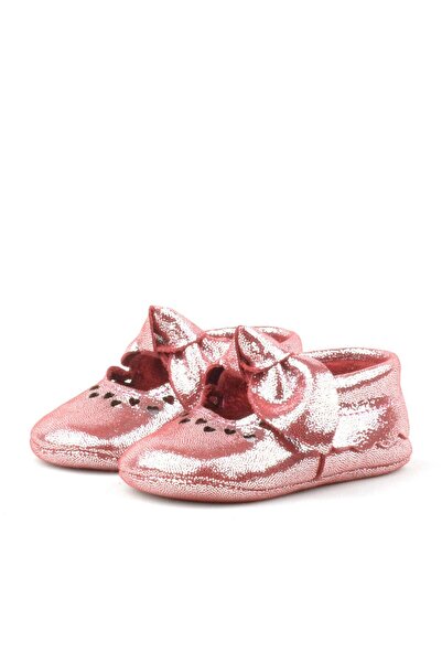 hapshoe Coco Genuine Leather Red Bow Elastic Baby Booties