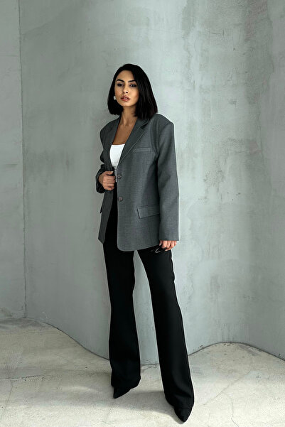 Ortaya Çık Μπουφάν Anthracite Oversize με επένδυση Blazer