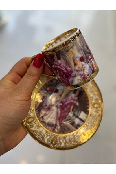 hediye ESTERHOMEDECOR 6 kişilik porselen kahve fincan takımı