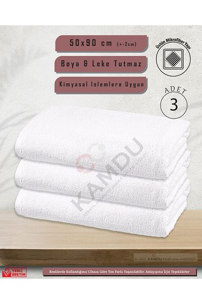 SUALUXE 50x90cm Microfiber Sports Towel - 3 Pieces Hairdresser, Barber and Hand Face Towels