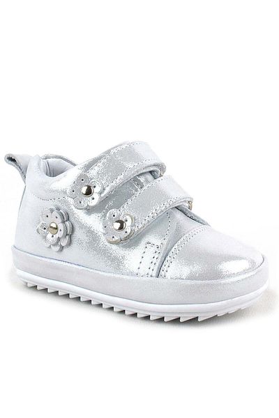 Rakerplus Limpo Genuine Leather Silver Anatomical Baby Girl First Step Shoes