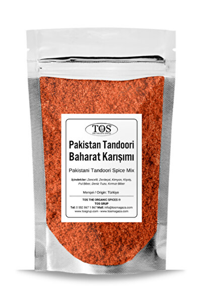TOS The Organic Spices Pakistan Tandoori Baharat Karışımı 100 gr Pakistani Tandoori Spice Blend - Premium Quality