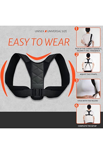 Ankaflex Unisex Μαύρο Δερμάτινο Μοτίβο Αντικαμπουρλικό - Κορσέ Όρθιας Στάσης, με Ρυθμιζόμενη Ζώνη