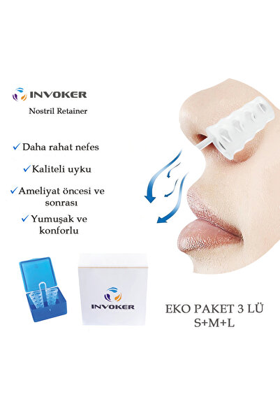 INVOKER Horlama Önleyici Nazal Dilatör Burun İçi Silikon Apne Aparatı Nostril...