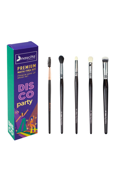 nascita Premium En Sevilen Disco Party 5'li Göz Makyaj Fırça Seti NASBRUSHSET158 Nas 144-261-262-263-267