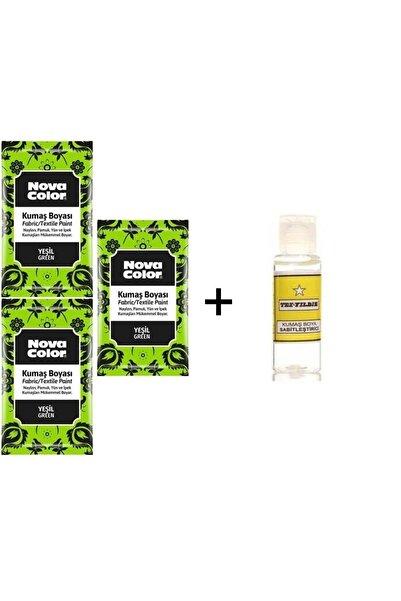 Nova Color Yeşil Renk Toz Teksil Kumaş Boyası Kıyafet Elbise Çanta Ayakkabı P...