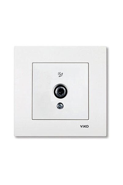 VİKO مقبس قمر صناعي للتلفزيون باللون الأبيض من Viko Karre (موصل F) (4 قطع)