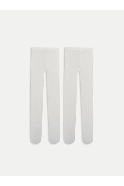 LC Waikiki Lcw Basic Baby Girl Pantyhose 2 Pack