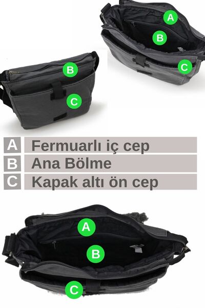 Old Cotton Cargo 7136 Robbie Grey 14 Inch Laptop Daily Shoulder School Travel Vintage Cotton Canvas Bag