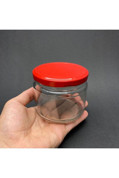Paşabahçe 10 Pieces 330 Cc Glass Magnolia Jar with Lid