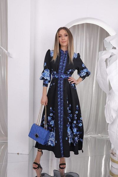 WellWay Tesatura Atlas Neagra - Rochie cu curea