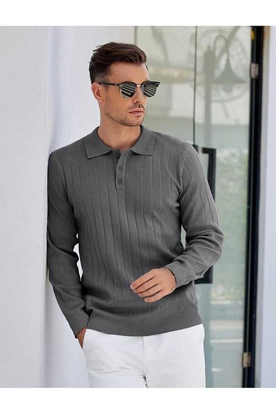 youknitwear you Maniche Polo Neck Men's Knitwear Sweater