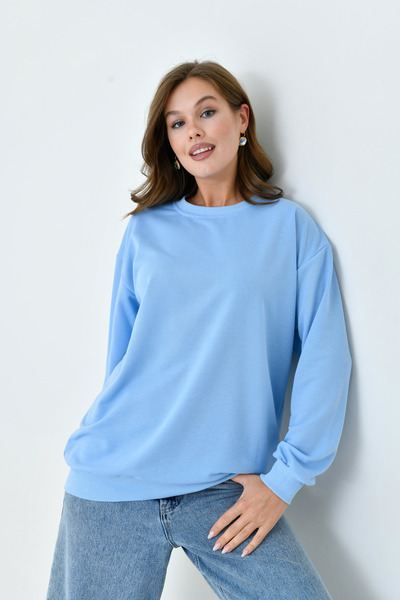 enmodaiçgiyim Light Blue Unisex Oversize Sweatshirt
