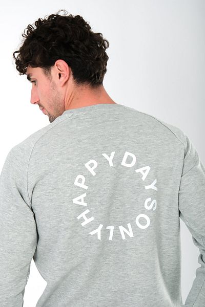 Coredra Мъжки суитшърт Happy Days Regular Fit - сив
