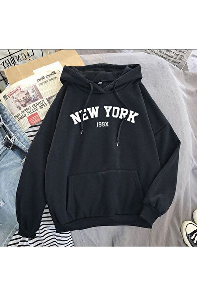 kenoger Φούτερ με κουκούλα New York Printed Unisex, oversized/άνετη εφαρμογή,...