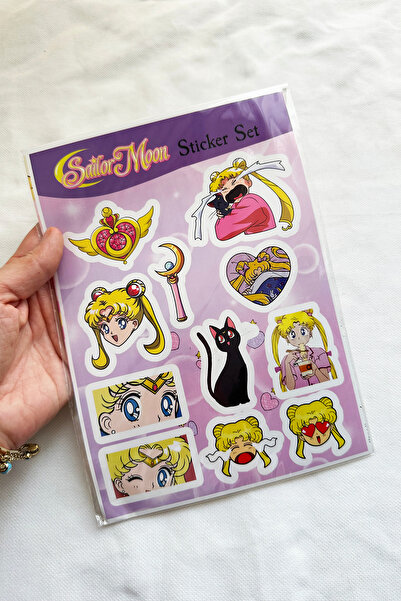 MODAZEY Sailor Moon Notebook, Ajanda Sticker Seti