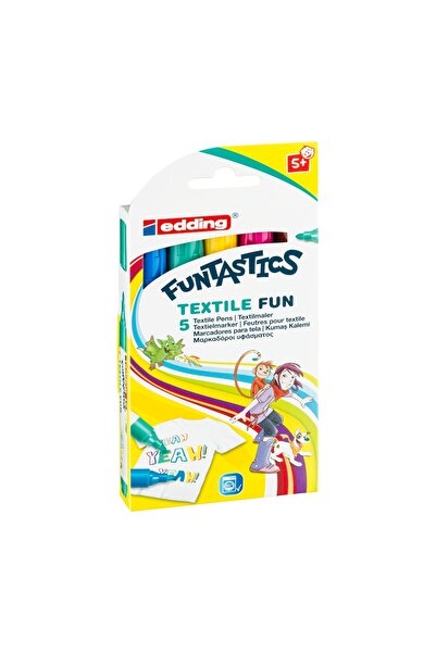 Edding مجموعة أقلام تلوين النسيج Funtastics مكونة من 5 قطع Ed17k599