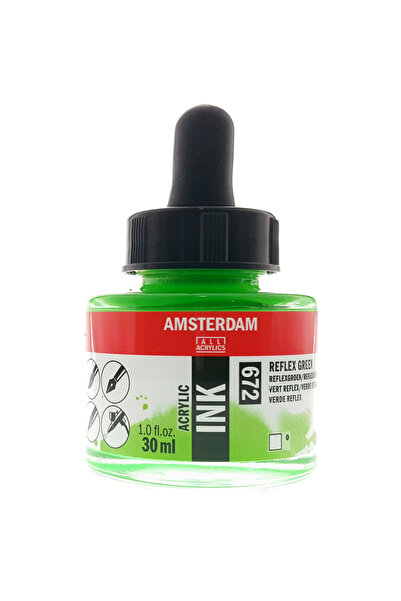 Talens Amsterdam Akrilik Mürekkebi 30ml - N:672 Reflex Green