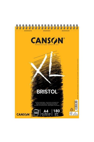 Canson Xl Bristol Notebook Block 180 GrA4 50 Sheets