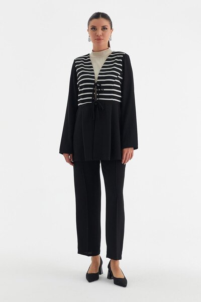 YAFA CLOTHING & ACCESSORIES طقم جاكيت وبنطلون أسود