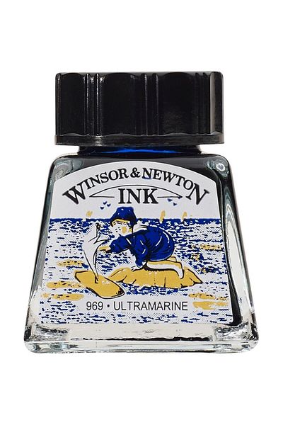 Winsor Newton Ultramarine Tile Ink - 14ml