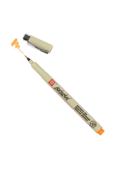 Sakura Pigma Brush Pen with Brush Tip - Orange