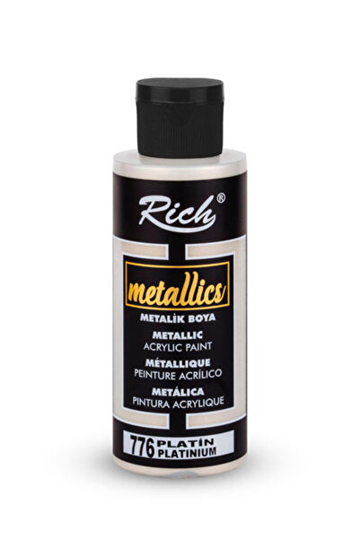 Rich Metalik Akrilik Boya 120cc. N:776 Platin