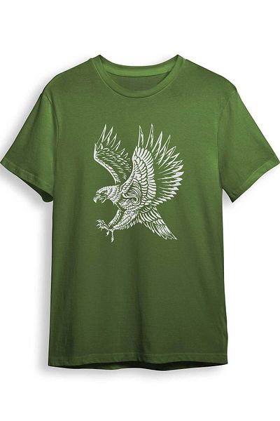 The Baski Μπλουζάκι Noble Eagle Printed 100% Cotton Premium Khaki T-shirt