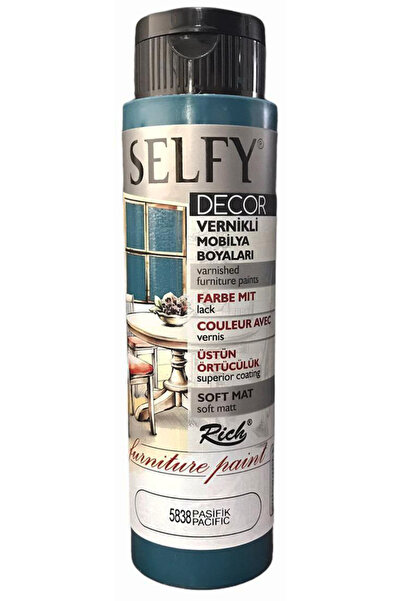 Rich Boya Rich Selfy Decor Vernikli Boya 500cc - Pasifik 5838
