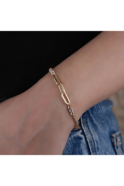 NEW'ORO JEWELRY 14 Ayar Ataç & Dorika Altın Bileklik