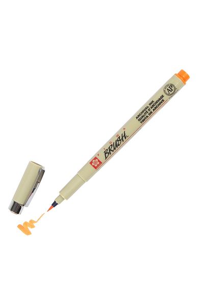 Sakura Pigma Brush Pen with Brush Tip - Orange