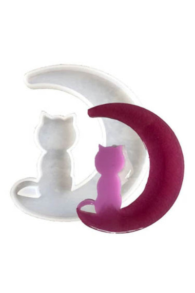 Rich Epoksi Silikon Kalıp - Hilal&kedi 12x10.5cm (311)