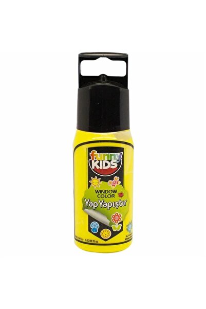 Rich Funny Kids Yap Yapıştır Cam Boyası 60cc - 7524 Neon Sarı