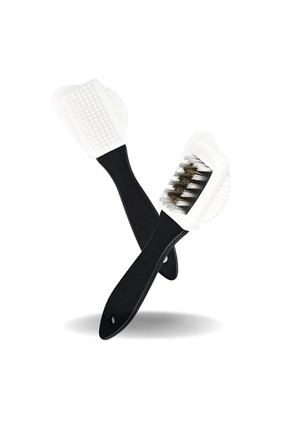 kapsulavm Three Sided Portable Suede Boots Shoes Cleaning Care Brush