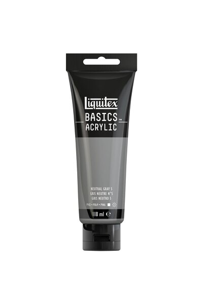 Liquitex Basics Akrilik 118ml - Neutral Gray 5 599